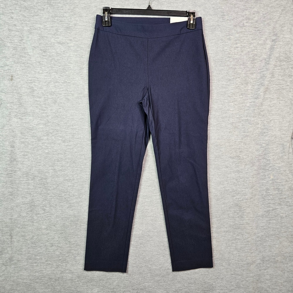 Chicos So Slimming Brigitte Slim Leg Pants Navy Blue US Sz 6R Pull On NWT
